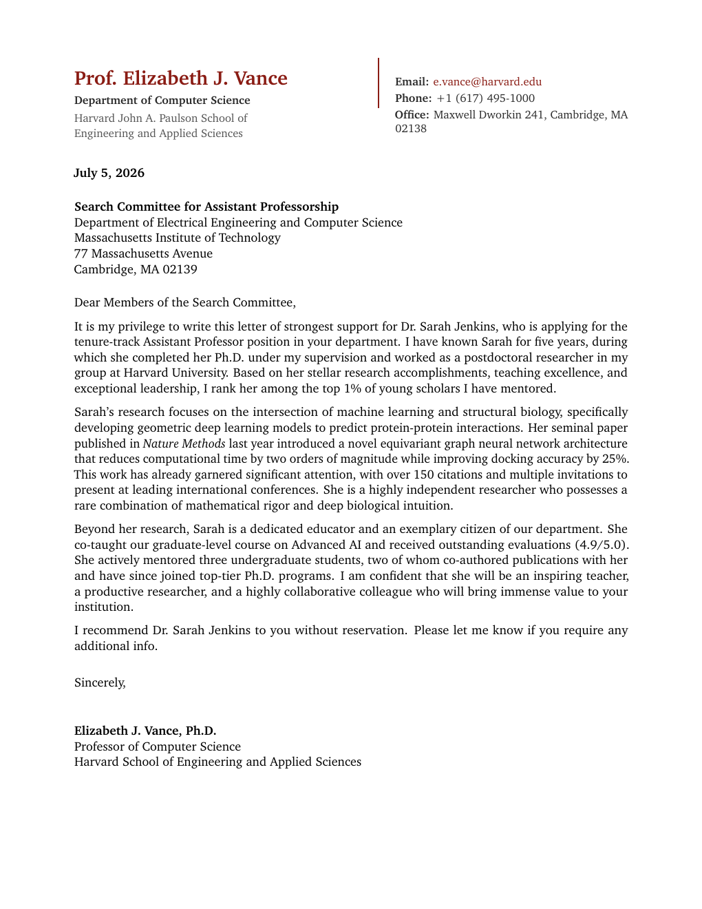 Academic Letterhead LaTeX template preview